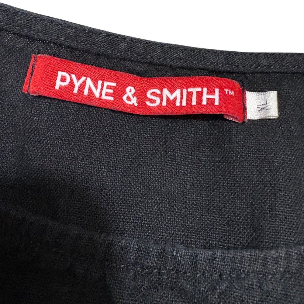 Pyne & Smith Clothiers Black Linen Shift Dress XL European Flax Made in USA - Picture 5 of 7